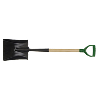 Square Point Shovel, Wood, Tempered Steel Blade, D-Grip Handle, 29" Long TFX924 | Duraquip Inc
