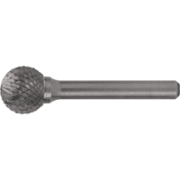 Solid Carbide Burrs - Ball Shape, 1/8" Dia., 1/8" Shank Duraquip Inc