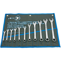 Raised Panel Combination Wrench Set, Combination, 11 Pieces, Metric Duraquip Inc