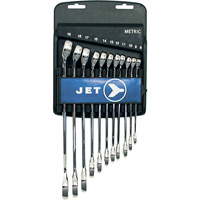 Fully Polished Long Pattern Combination Wrench Set, Combination, 11 Pieces, Metric Duraquip Inc