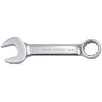 Fully Polished Stubby Combination Wrench, 12 Point, 3/8", Chrome Finish Duraquip Inc