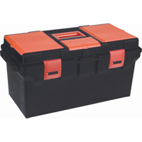 Coffres &agrave; outils en plastique, 22" la x 11" p x 10-1/2" h, Noir Duraquip Inc