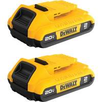 Max* Compact Batteries, Lithium-Ion, 20 V, 2 A Duraquip Inc