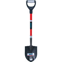 Heavy-Duty Round Point Shovel, Carbon Steel Blade, Fibreglass, D-Grip Handle TLZ466 | Duraquip Inc