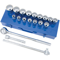 Jeu de douilles & cl&eacute;s &agrave; douilles SAE &agrave; 12 pans SW7521, 21 Mcx, Prise de 3/4" Duraquip Inc