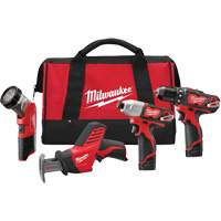 M12 Cordless 4 Tool Combo Kit, Lithium-Ion Duraquip Inc