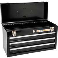 Boîte &agrave; outils portative, 20" la, 3 tiroirs, Noir Duraquip Inc
