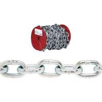Campbell&reg; Proof Coil Chain, Low Carbon Steel, 3/16" x 100' (30.4 m) L, Grade 30, 800 lbs. (0.4 tons) Load Capacity Duraquip Inc