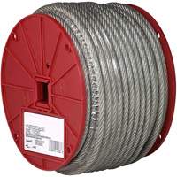 Wire Cable, 250' (76.2 m) x 1/8", 340 lbs. (0.17 tons), Vinyl Coated Duraquip Inc