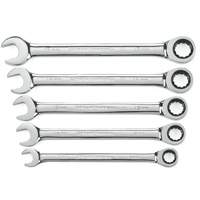 Jeu de cl&eacute;s &agrave; cliquet &agrave; 12 pans et 72 dents, Combinaison, 5 morceaux, M&eacute;trique Duraquip Inc