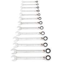 Jeu de cl&eacute;s &agrave; cliquets r&eacute;versibles SAE &agrave; 12 pans et 72 dents, Combinaison, 13 morceaux, Imp&eacute;rial Duraquip Inc