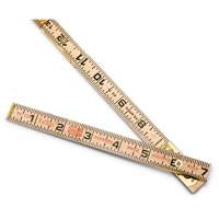 R&egrave;gle de maçon surdimensionn&eacute; Red End, 6' lo, Bois, Graduations de 1/16" Duraquip Inc