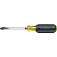 Tournevis industriels fendu &agrave; pointe en losange, 1/4", 8-11/32" lo, Prise Coussin&eacute;e Duraquip Inc