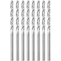 8-Piece Standard Point Spiral Saw Bit with 1/8" Diameter, 1/8", 1" Flute Duraquip Inc