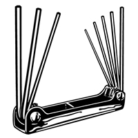Folding Hex Key Set, 8 Pcs. Duraquip Inc