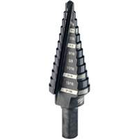 #4 Step Drill Bit, 3/16" - 7/8" , 1/16" Increments, High Speed Steel Duraquip Inc
