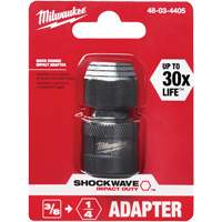 Adaptateur de douille carr&eacute;e &agrave; hexagonale pour tournevis &agrave; percussion Shockwave, Chocs, Prise 1/4", Douille 3/8", 1,875" lo Duraquip Inc
