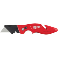 Fastback Flip Utility Knife, 2" Blade, Carbon Steel Blade, Metal Handle Duraquip Inc