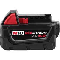 M18 Redlithium XC5.0 Extended Capacity Battery Pack, Lithium-Ion, 18 V, 5 A Duraquip Inc
