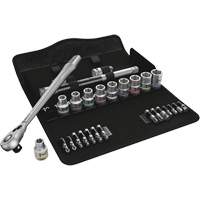 Zyklop Metric Metal Ratchet with Switch Lever Set, 29 Pcs, 1/2" Drive Size Duraquip Inc