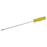 Electrician's Slotted Screwdriver, 1/8" Tip, Round, 6-1/2" L, Plastic Handle Duraquip Inc