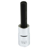 Bit Socket, Hex, 10 mm x 81 mm L, 1/2" Square Drive Drive Duraquip Inc