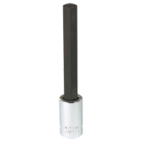 Extra Long Bit  Socket, 10 mm x 4" L, 3/8" Drive Duraquip Inc
