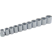 Socket Set, 11 Pcs, 3/8" Drive Size Duraquip Inc