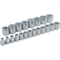 Socket Set, 21 Pcs, 3/8" Drive Size Duraquip Inc