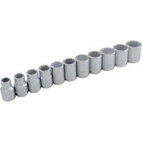 Socket Set, 11 Pcs, 3/8" Drive Size Duraquip Inc
