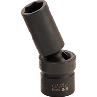 Universal Joint Socket, Impact, 3/8", 1/2" Drive, 6 Points Duraquip Inc