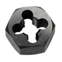 Hex Rethreading Die Nut, 1"/1-1/4" Dia., 1/4"-18 Thread, Carbon Steel/Chromium Steel Duraquip Inc