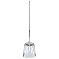 Scoop Shovel, Wood, Aluminum Blade, Straight Handle, 45-3/4" Length TYX063 | Duraquip Inc