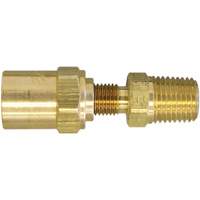 3/8" NPT Reusable Hose Fitting, 11/16" Dia., Brass Duraquip Inc