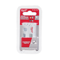 Hole Dozer with Carbide Teeth, 1", 1-3/5" Depth of Cut, Carbide Duraquip Inc