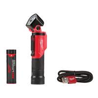 USB Pivoting Flashlight, LED, 500 Lumens, Rechargeable Batteries Duraquip Inc