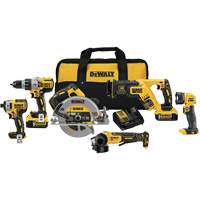Max XR&reg; Brushless 6-Tool Combo Kit, Lithium-Ion, 20 V Duraquip Inc