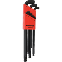 Stubby Ball End Hex Key Set, 9 Pcs., Metric Duraquip Inc