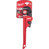 Pipe Wrench, 1-1/2" Jaw Capacity, 10" Long, Powder Coated Finish, Ergonomic Handle Duraquip Inc