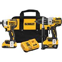 Max XR&reg; Hammer Drill/Driver & Impact Driver Kit, Lithium-Ion, 20 V Duraquip Inc