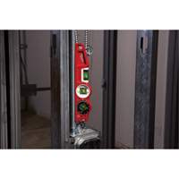 Die Cast Torpedo Level with 360 Degree Locking Vial, 10" L, Aluminum, 3 Vials, Magnetic Duraquip Inc