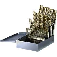 DRILLCO Heavy-Duty Jobber Length Drill Bit Set, 60 Pieces, Cobalt Duraquip Inc