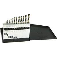 DRILLCO Metric Jobber Length Drill Bit Set, 13 Pieces, High Speed Steel Duraquip Inc