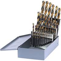 Drillco&reg; Metric Jobber Length Drill Bit Set, 25 Pieces, High Speed Steel Duraquip Inc