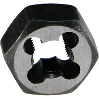 DRILLCO Hexagon Threading Die Nut, 4-40 Thread, High Speed Steel Duraquip Inc