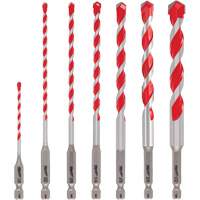 Grand jeu de forets pour perceuse &agrave; percussion Shockwave, 7 morceaux, Carbure Duraquip Inc