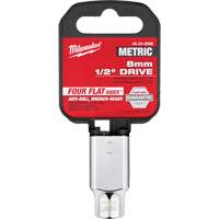 Metric Socket with Four Flat Sides, 8 mm, 1/2" Drive, 6 Points Duraquip Inc