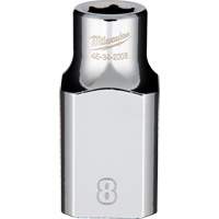 Metric Socket with Four Flat Sides, 8 mm, 1/2" Drive, 6 Points Duraquip Inc