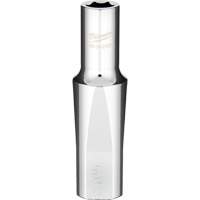 SAE Socket with Four Flat Sides, 3/8", 1/2" Drive, 6 Points, Deep Duraquip Inc