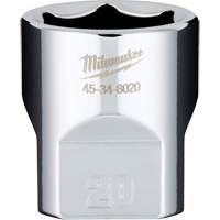 Metric Socket with Four Flat Sides, 20 mm, 3/8" Drive, 6 Points Duraquip Inc